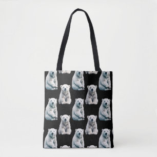 Bolsa Tote Polar Bear Animal Pattern Design