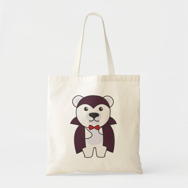 Bolsa Tote Polar Bear Halloween Crianças do Diabo Bonito Vamp (Frente)