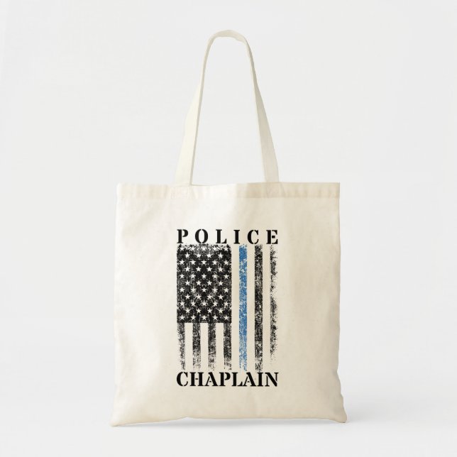 Bolsa Tote Polícia Chaplain American Flag (Frente)