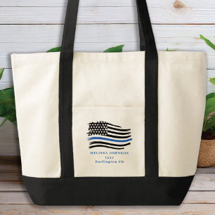 Bolsa Tote Polícia de Linha Azul Personalizada