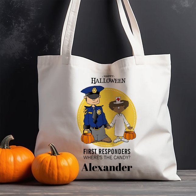Bolsa Tote Policial Enfermeira Socorristas Halloween (Criador carregado)