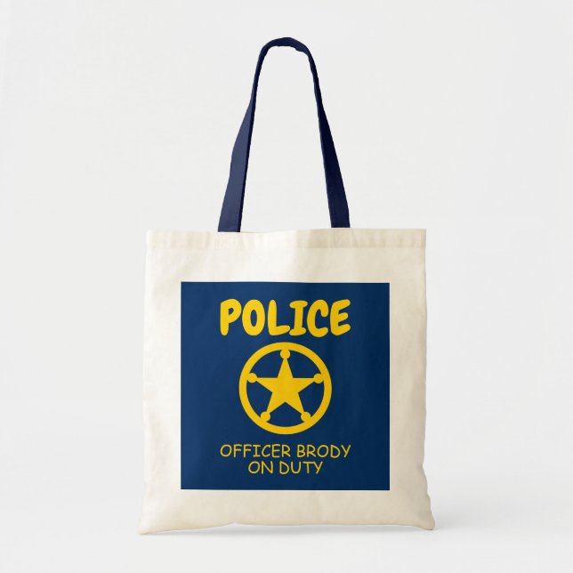 Bolsa Tote Policial tote saco para Festa de aniversário infan (Frente)