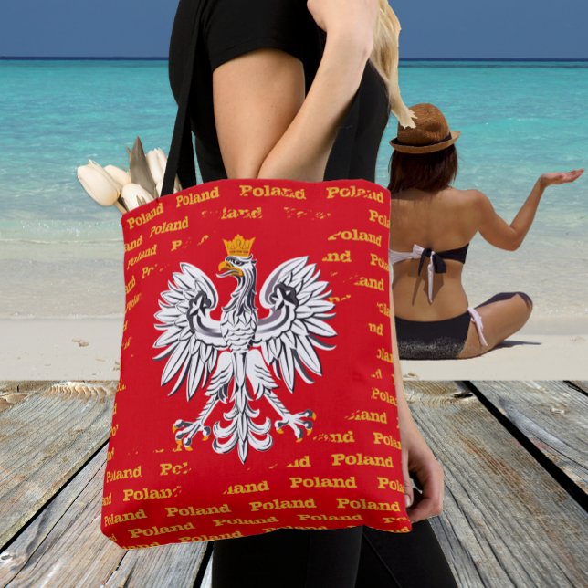 Bolsa Tote Polish Flag Tote, Eagle, Poland fashion (Criador carregado)