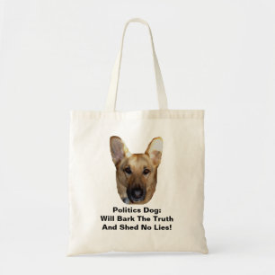 Bolsa Tote Política German shepherd Cachorro Verdade e Sem M