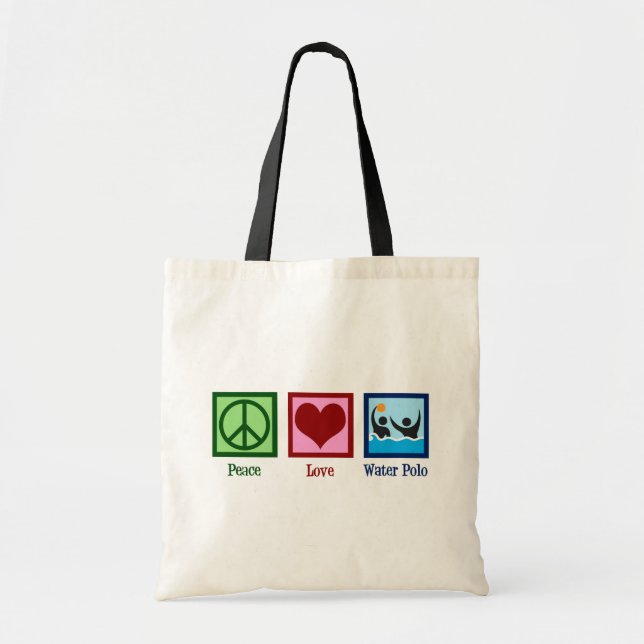 Bolsa Tote Polo Aquático Peace Love (Frente)