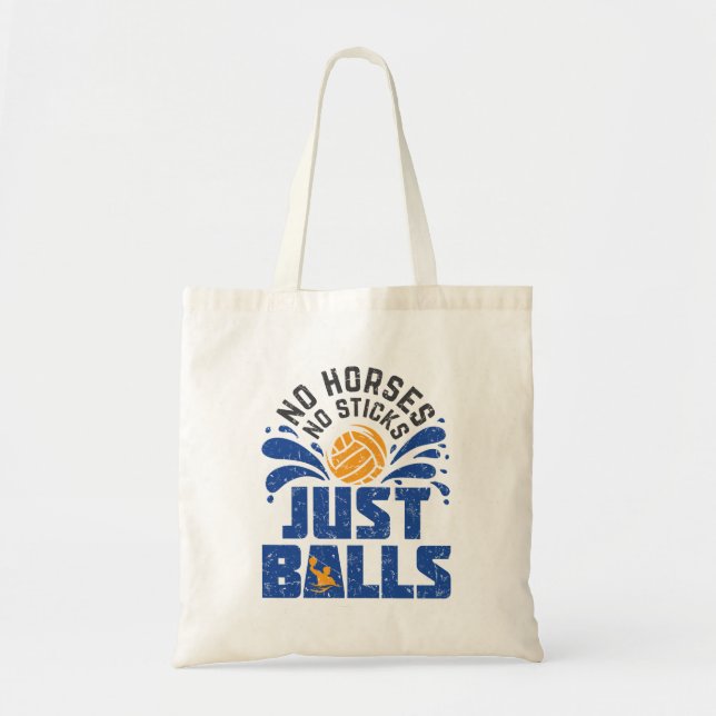 Bolsa Tote Polo de água sem cavalos sem palitos apenas bolas (Frente)
