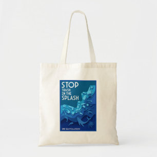 Bolsa Tote Poluição no mar de ponta