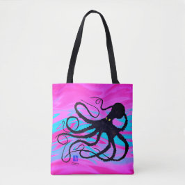 Bolsa Tote Polvo em cor-de-rosa & no azul - sacola