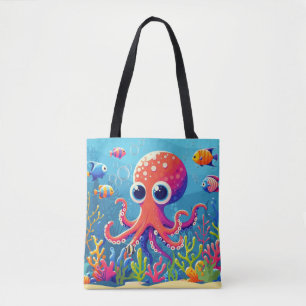 Bolsa Tote polvo fofo caribenho/tropical/havaiano