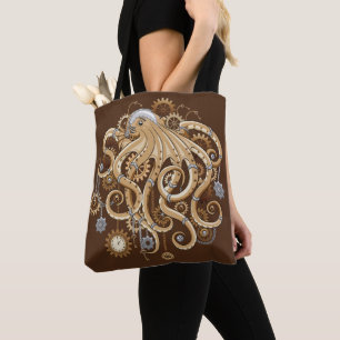 Bolsa Tote Polvo Steampunk Retro Fantasia Mecânica