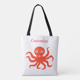 Bolsa Tote Polvo Trovão de Octopus Cortado Vermelho Sorrente