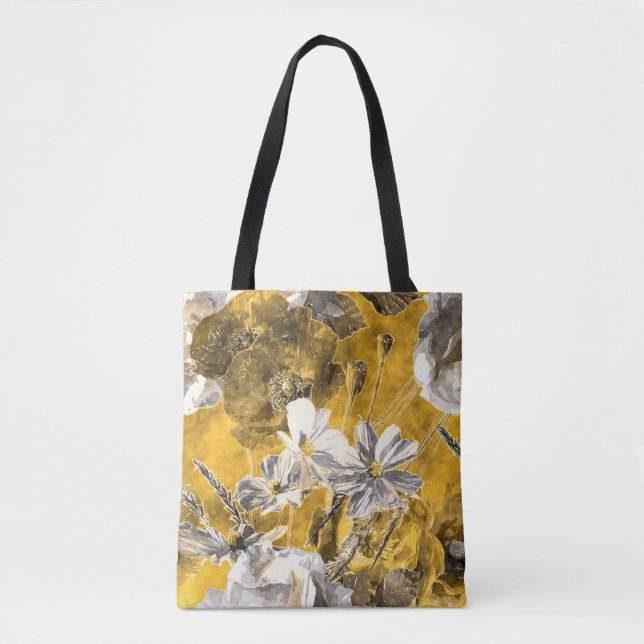 Bolsa Tote Pólvoras Florais Monocromáticas (Frente)