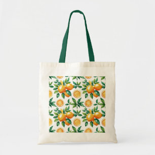 Bolsa Tote Pomar de Citrinos Sem Costura Padrão de Limão e