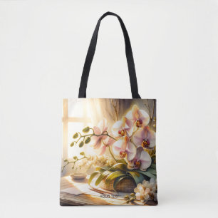 Bolsa Tote Pomares Rosa Fantasma Cólidos Aquarela