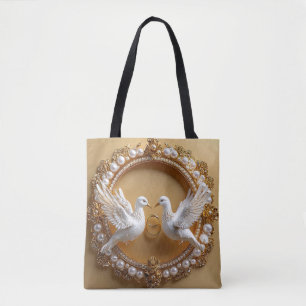 Bolsa Tote Pombas de Casamento