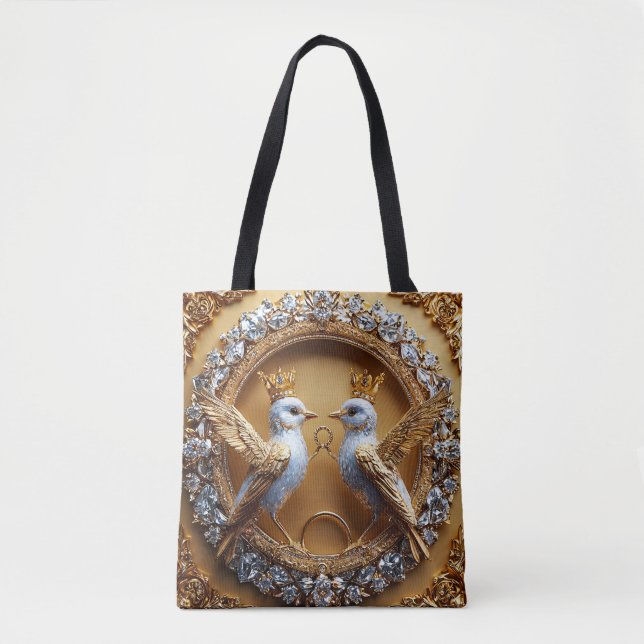 Bolsa Tote Pombos Casados (Frente)