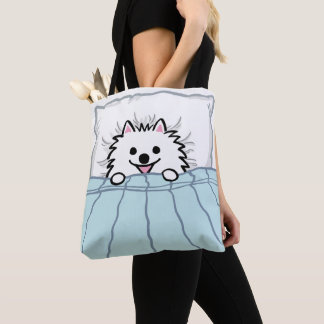 Bolsa Tote Pomerânia Branca Cuja Lama é Triturada