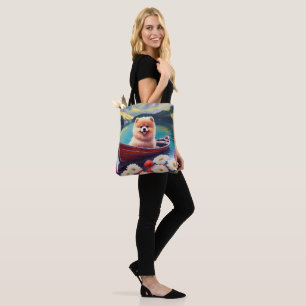 Bolsa Tote Pomerânia num Remo: Uma Aventura Cênica