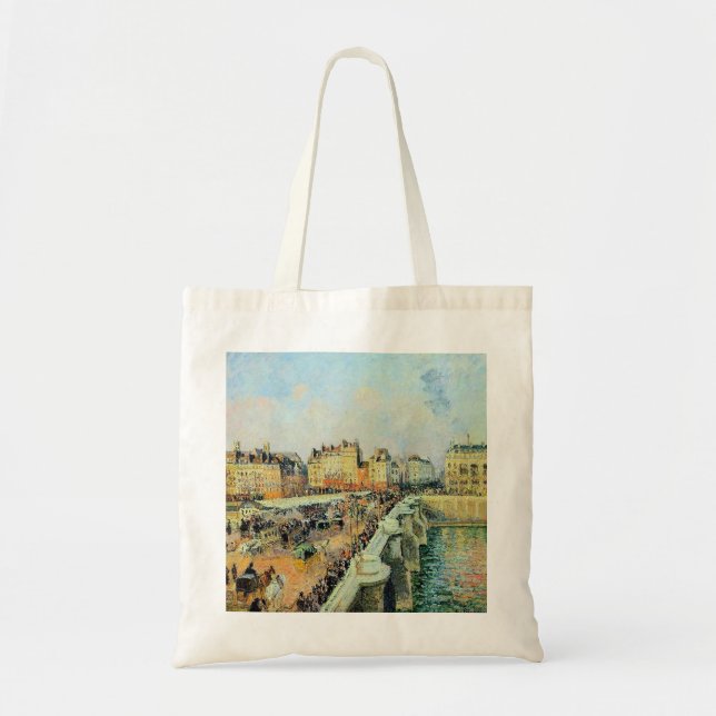 Bolsa Tote Pont Neuf, Tarde, Sunlight Camille Pissarro (Frente)
