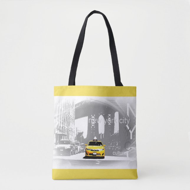 Bolsa Tote Ponte Amarelo Elegante Nyc New York Brooklyn (Frente)