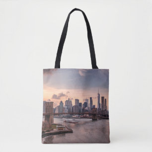 Bolsa Tote Ponte Brooklyn e Manhattan Inferior