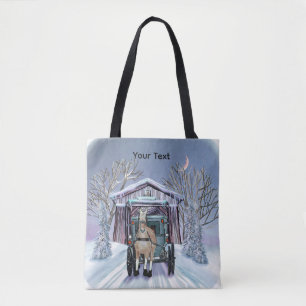 Bolsa Tote Ponte Coberta de Inverno Amish