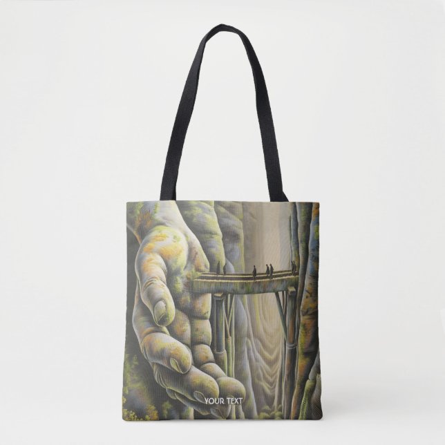 Bolsa Tote Ponte da Mão de Pedra Fantasy Cute (Frente)