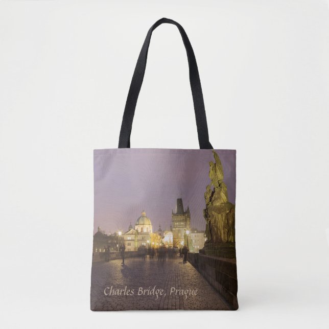 Bolsa Tote Ponte de Charles, foto da lembrança de Praga (Frente)