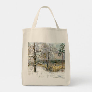 Bolsa Tote Ponte de inverno Pasta de Aquarela