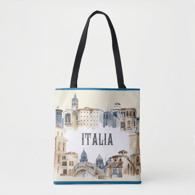 Bolsa Tote Ponte de Orelha da Arquitetura de Veneza (Frente)