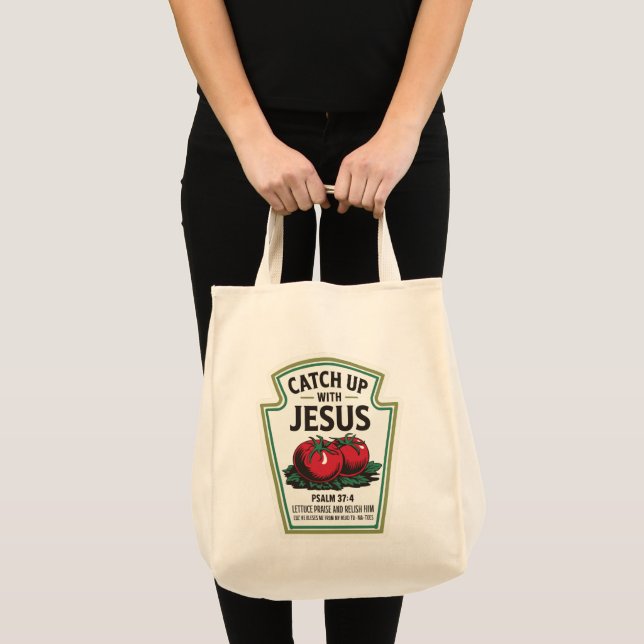 Bolsa Tote Ponte em dia com Jesus (Frente (produto))