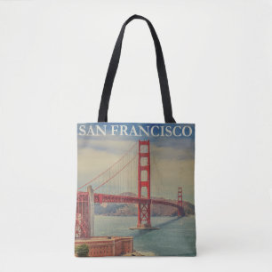 Bolsa Tote Ponte Golden Gate de São Francisco Vintage