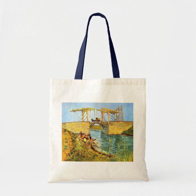 Bolsa Tote Ponte Langlois em Arles por Vincent van Gogh (Frente)