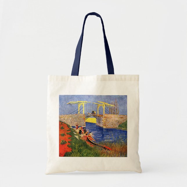 Bolsa Tote Ponte Langlois em Arles por Vincent van Gogh (Frente)