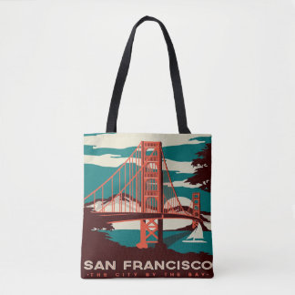 Bolsa Tote Ponte Ouro do Estilo Vintage em São Francisco