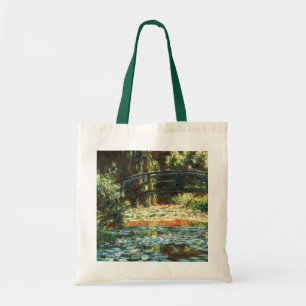 Bolsa Tote Ponte sobre o Waterlily Pond, por Claude Monet