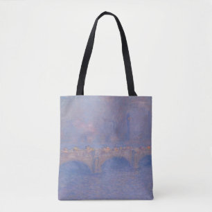 Bolsa Tote Ponte Waterloo Efeito da Luz Solar Pintura Monet