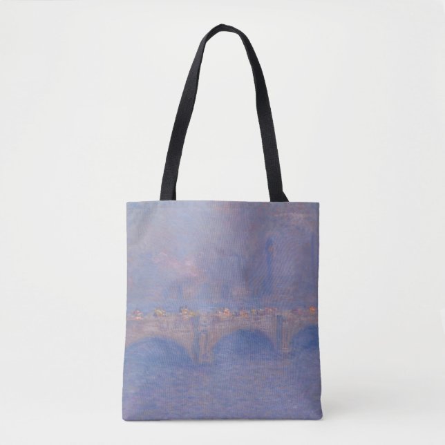 Bolsa Tote Ponte Waterloo Efeito da Luz Solar Pintura Monet (Frente)