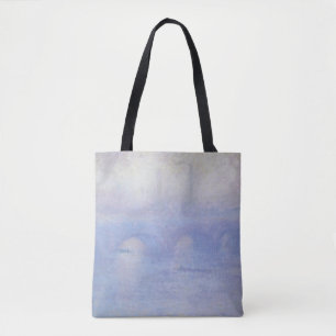 Bolsa Tote Ponte Waterloo, efeito úmido de Claude Monet