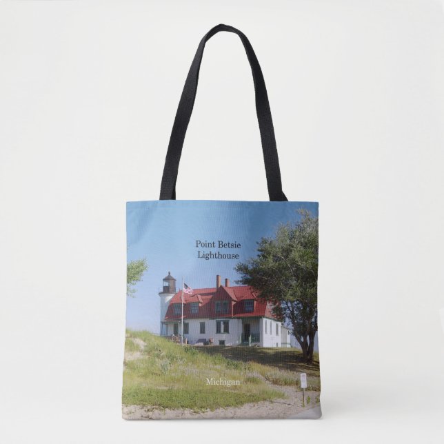 Bolsa Tote Ponto Betsie Lighthouse por toda a mala (Frente)