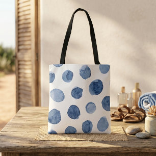 Bolsa Tote Ponto de água azul de praia legal moderna