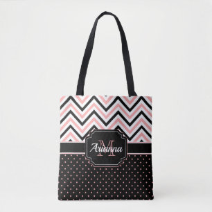 Bolsa Tote Pontos & Chevron