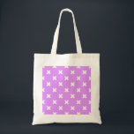 Bolsa Tote Pontos de cruz brancos em lilás<br><div class="desc">Pontos de cruz brancos em lilás</div>