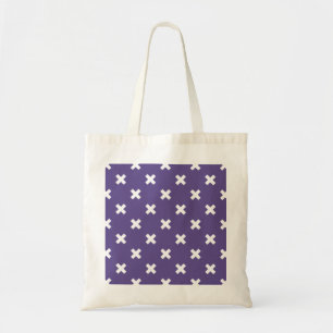 Bolsa Tote Pontos de cruz brancos no ultravioleta