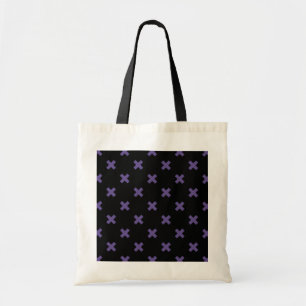 Bolsa Tote Pontos de cruz ultravioleta em preto
