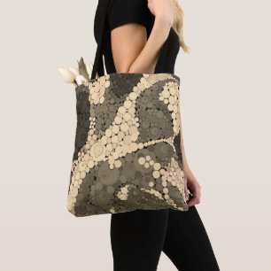 Bolsa Tote Pontos de pontilhismo abstrato sem costura círcul