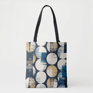 Bolsa Tote Pontos Quebrados Por Aquarela, Efeito Tingido.