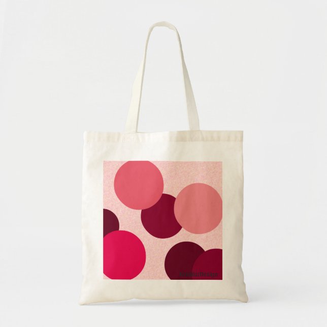 Bolsa Tote Pontos Rosa Geométricos (Frente)