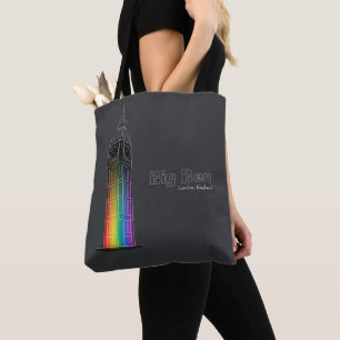 Bolsa Tote Pontos Turísticos Iluminados Big Ben