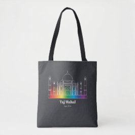 Bolsa Tote Pontos Turísticos Iluminados | Taj Mahal